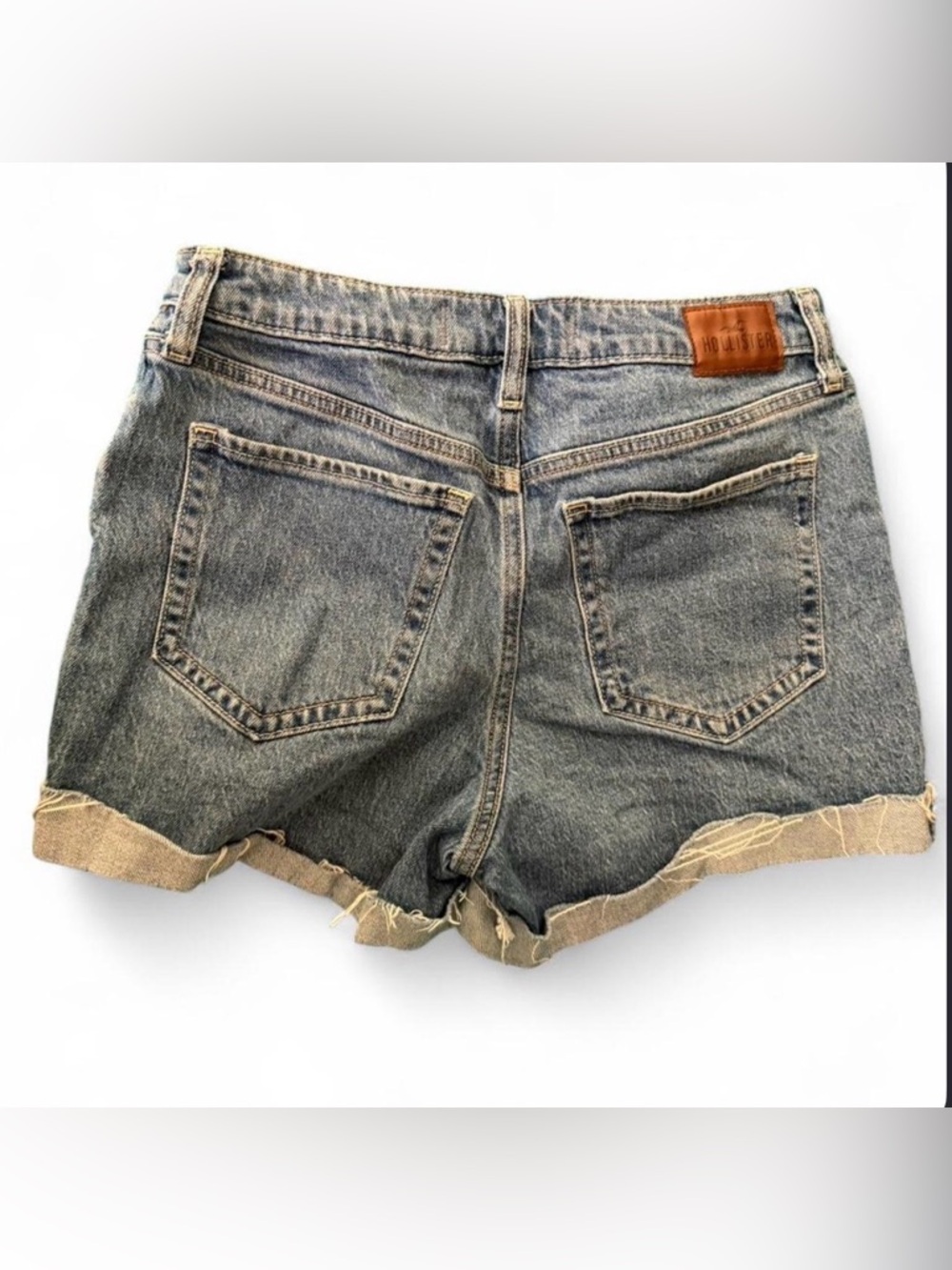Hollister Light Blue Vintage Wash Denim Cutoff Shorts